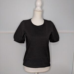 Madewell black Puff-Sleeve Tee EUC XS